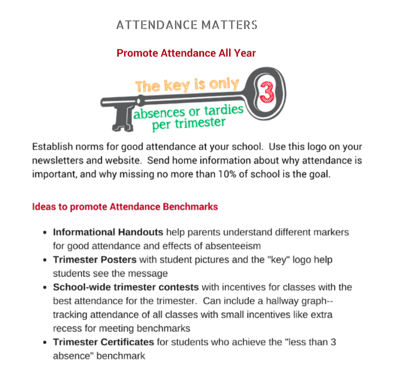 TRIMESTER Attendance Matters