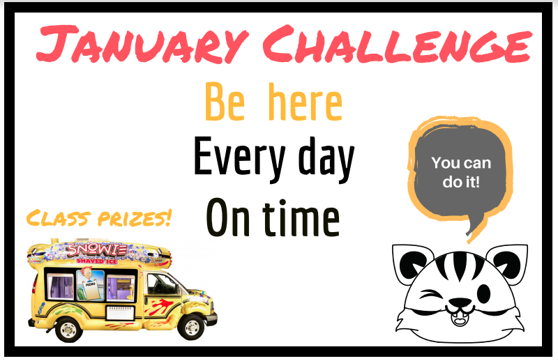 January Month Challenge - Be Here On Time!