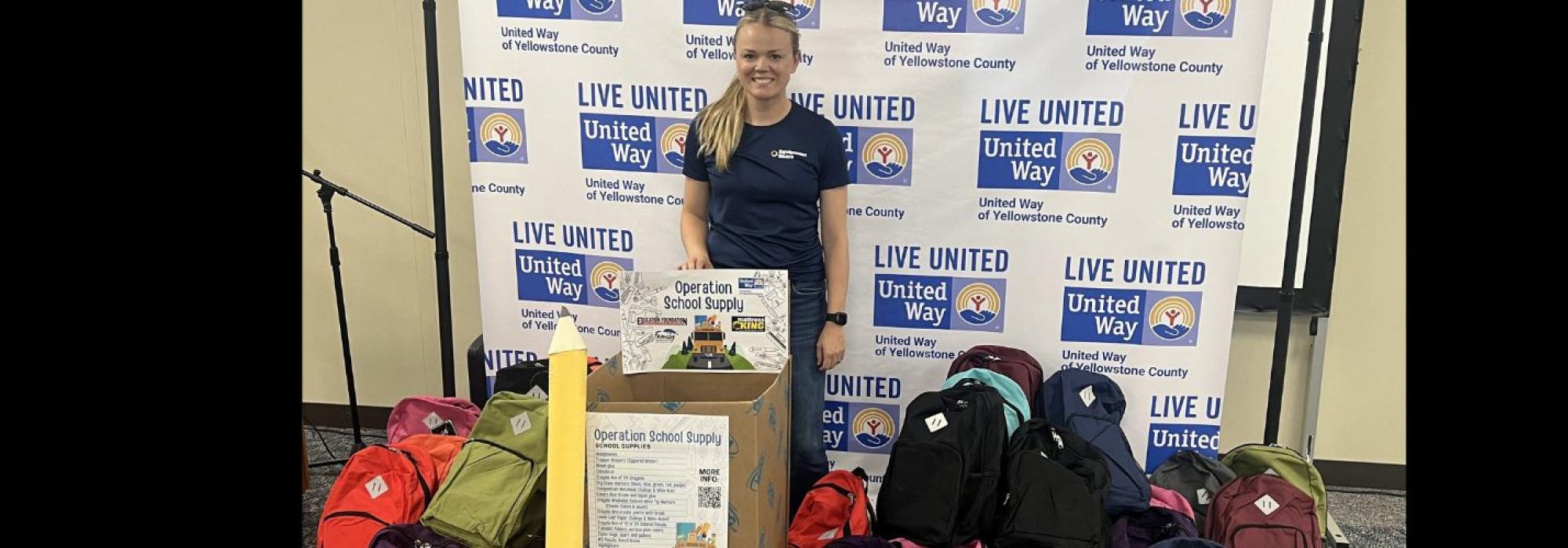 Equipment Share drops off a supply load at UWYC last year