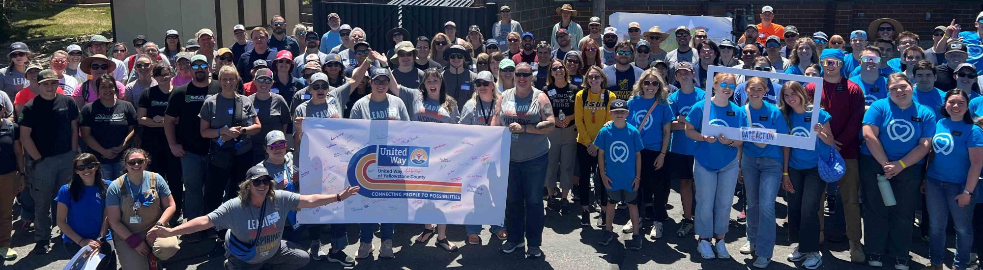 Volunteers pose for a group photo at Day of Action 2024